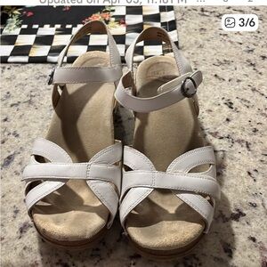 Dansko White Leather Sandals